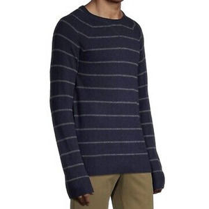 Rails Watkins Navy Charcoal Striped Wool Blend Long Sleeve Sweater Size XL NWT